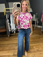 Let Them Stay Floral Top - Magenta-Jodifl-Anna Kaytes Boutique, Women's Fashion Boutique in Grinnell, Iowa