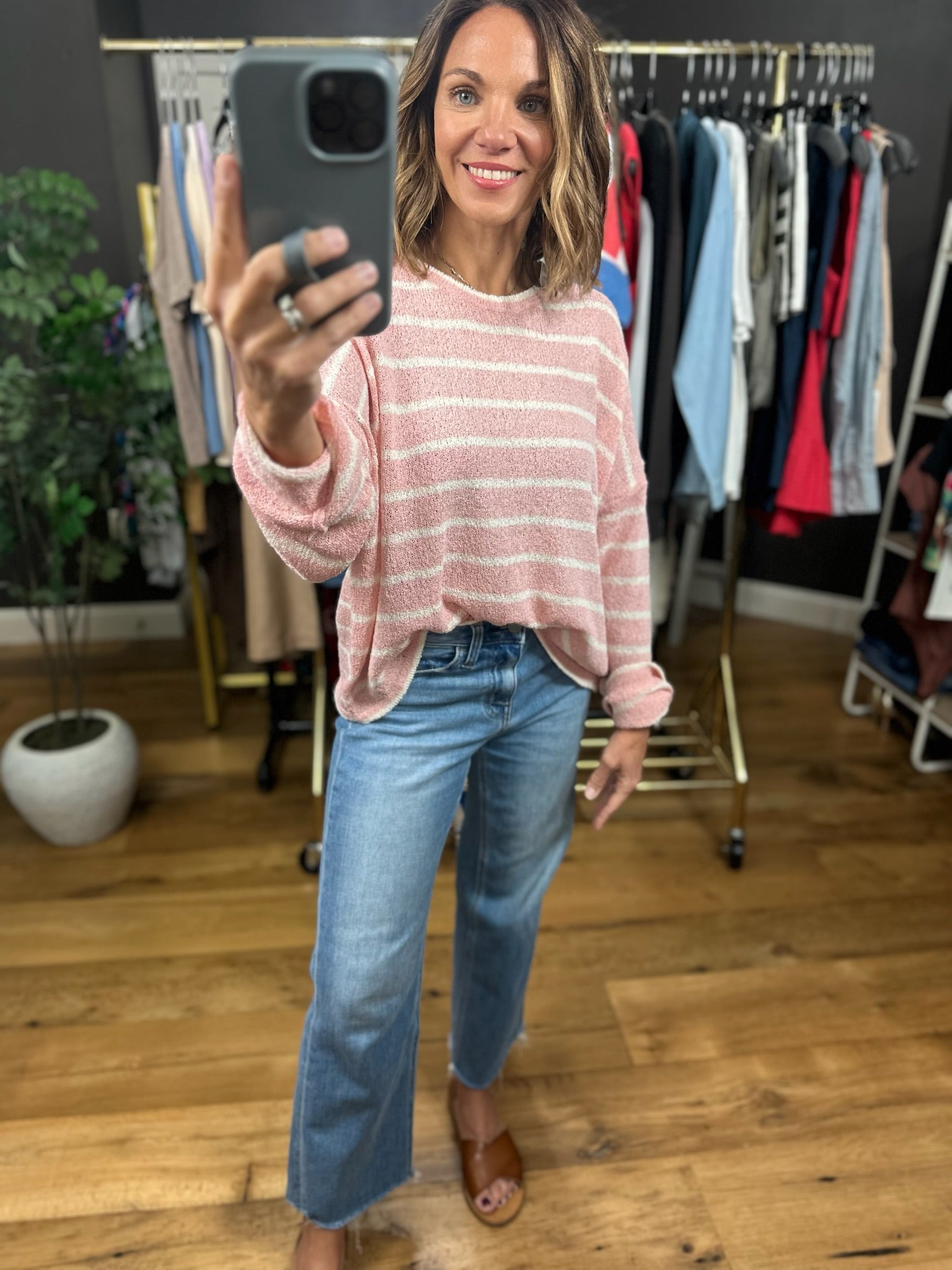 Right Moments Striped Knit-Sweaters-Wishlist-Anna Kaytes Boutique, Women's Fashion Boutique in Grinnell, Iowa