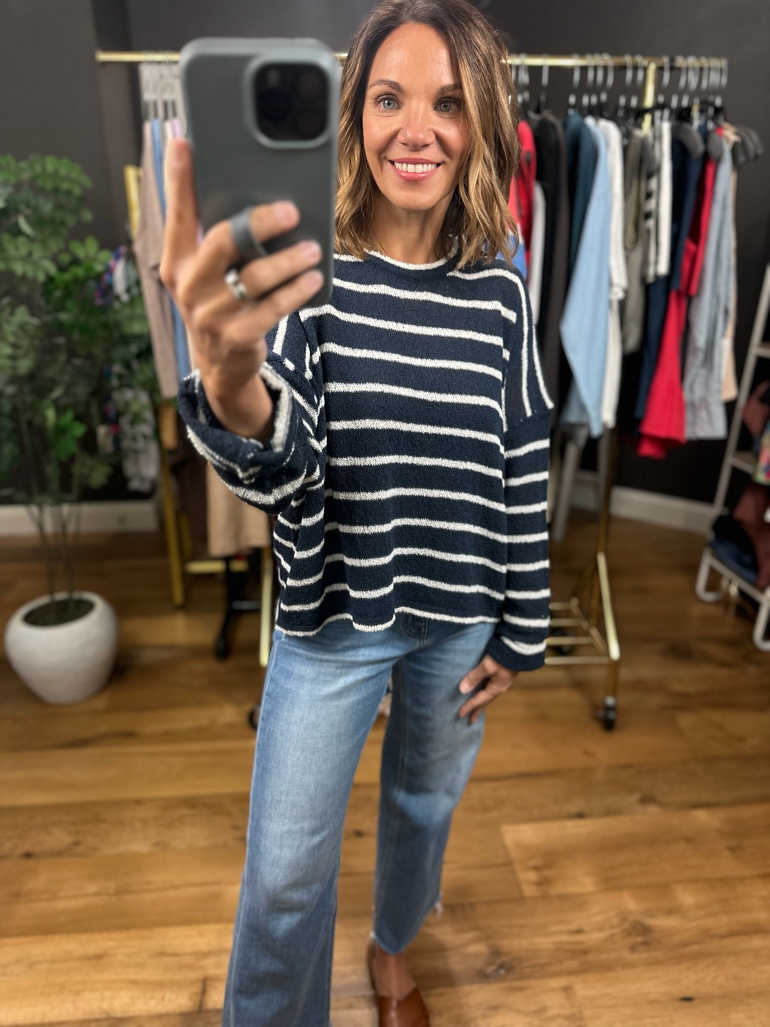 Right Moments Striped Knit-Sweaters-Wishlist-Anna Kaytes Boutique, Women's Fashion Boutique in Grinnell, Iowa