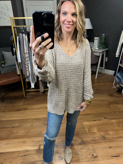 Sign Me Up Lightweight Knit Sweater - Mocha-Miracle HR32714-Anna Kaytes Boutique, Women's Fashion Boutique in Grinnell, Iowa
