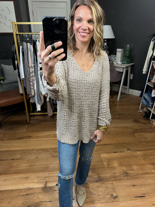 Sign Me Up Lightweight Knit Sweater - Mocha-Miracle HR32714-Anna Kaytes Boutique, Women's Fashion Boutique in Grinnell, Iowa