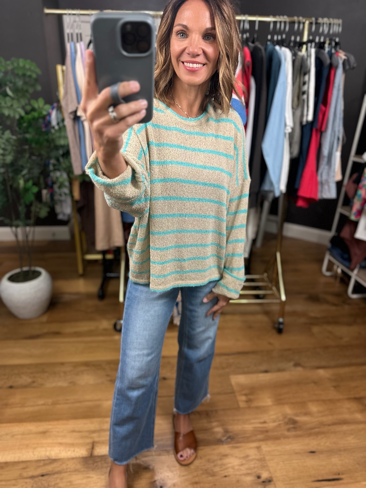 Right Moments Striped Knit-Sweaters-Wishlist-Anna Kaytes Boutique, Women's Fashion Boutique in Grinnell, Iowa