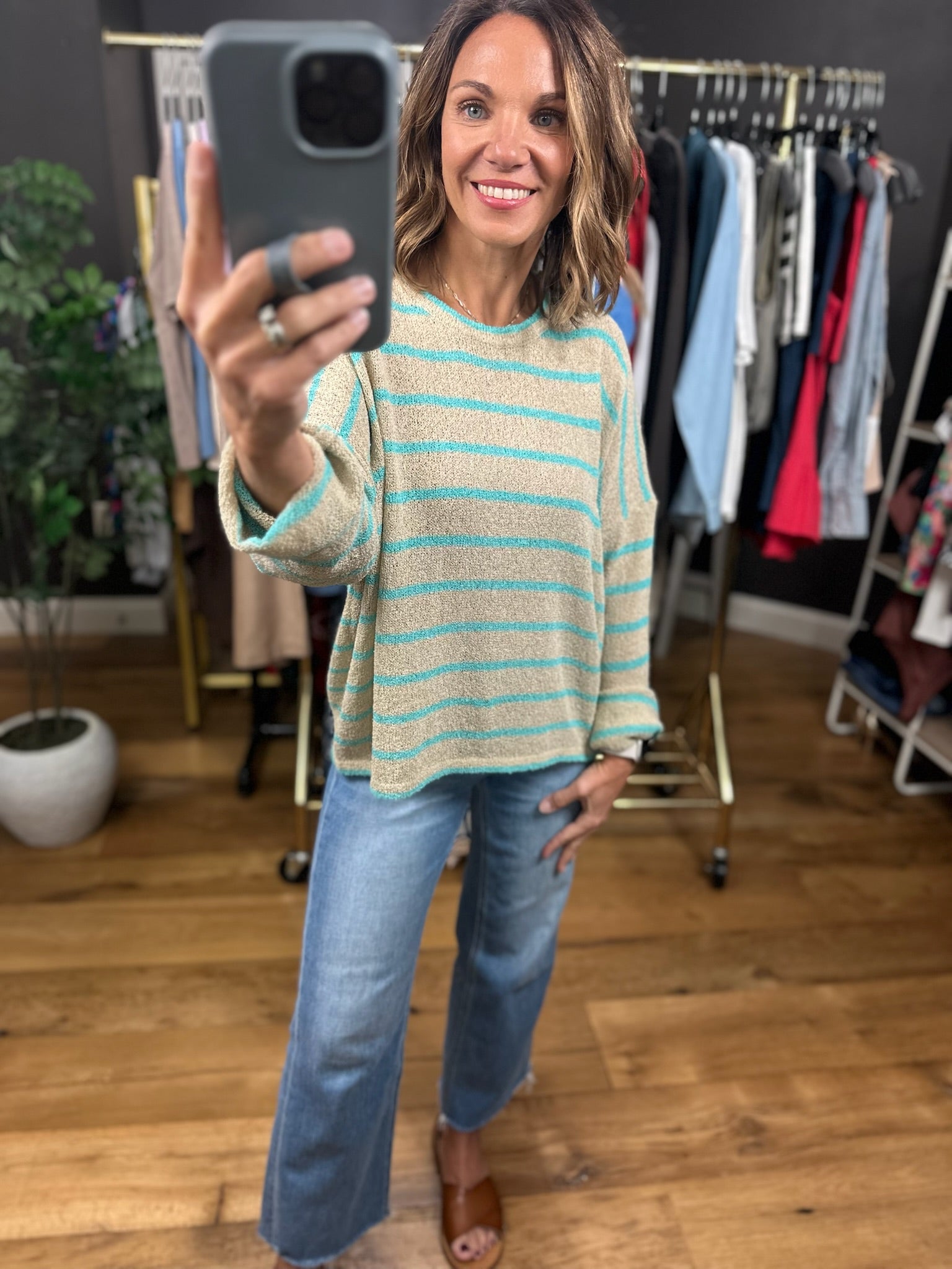 Right Moments Striped Knit-Sweaters-Wishlist-Anna Kaytes Boutique, Women's Fashion Boutique in Grinnell, Iowa