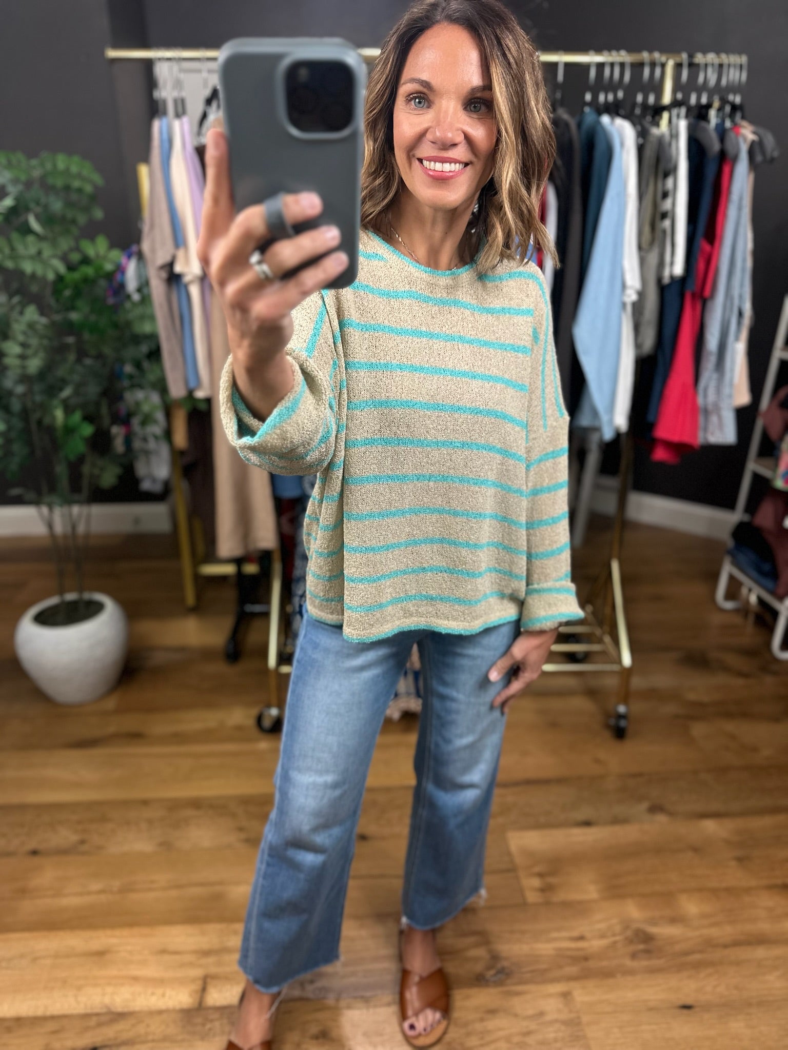 Right Moments Striped Knit-Sweaters-Wishlist-Anna Kaytes Boutique, Women's Fashion Boutique in Grinnell, Iowa