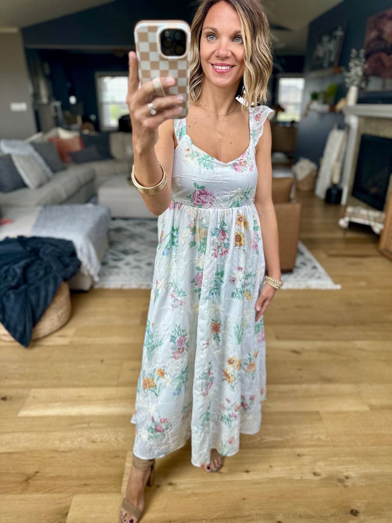 Summer Glory Floral Dress - Ivory-Blu Pepper-Anna Kaytes Boutique, Women's Fashion Boutique in Grinnell, Iowa