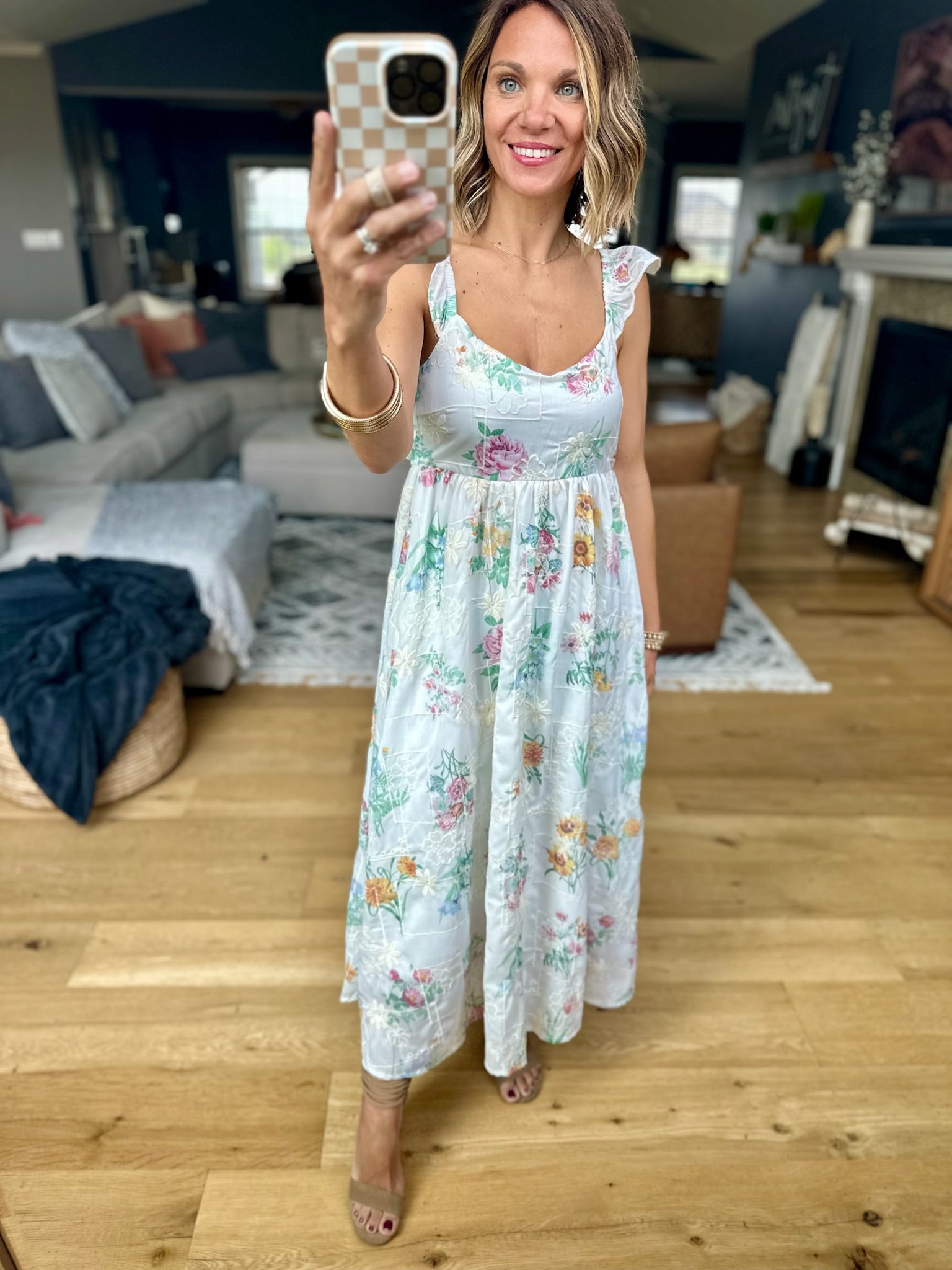 Summer Glory Floral Dress - Ivory-Blu Pepper-Anna Kaytes Boutique, Women's Fashion Boutique in Grinnell, Iowa