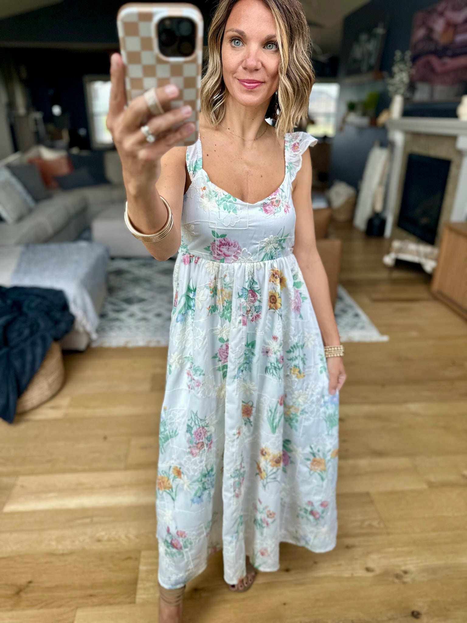 Summer Glory Floral Dress - Ivory-Blu Pepper-Anna Kaytes Boutique, Women's Fashion Boutique in Grinnell, Iowa