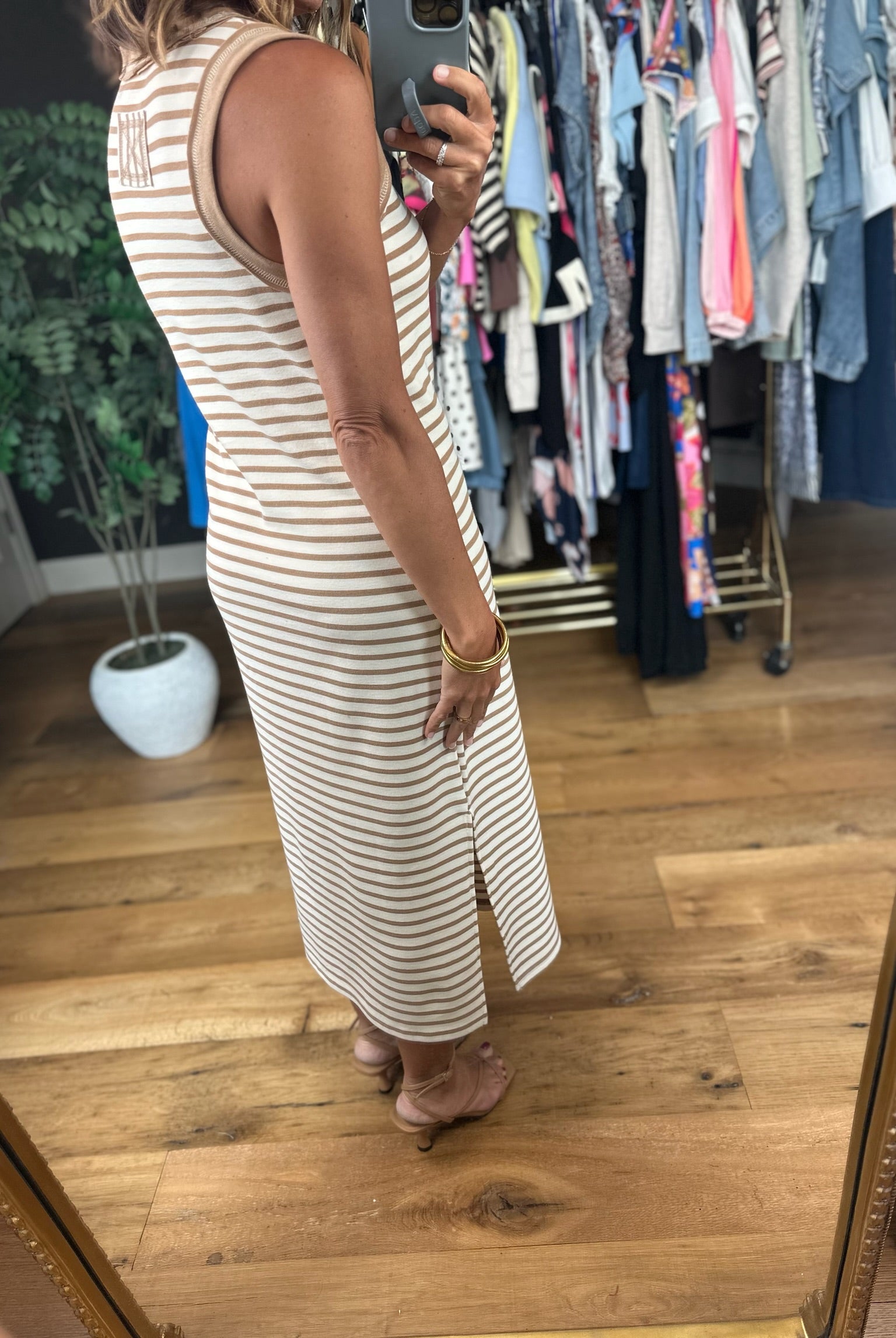 The Best Day Striped Midi Dress-Dresses-Blu Pepper-Anna Kaytes Boutique, Women's Fashion Boutique in Grinnell, Iowa