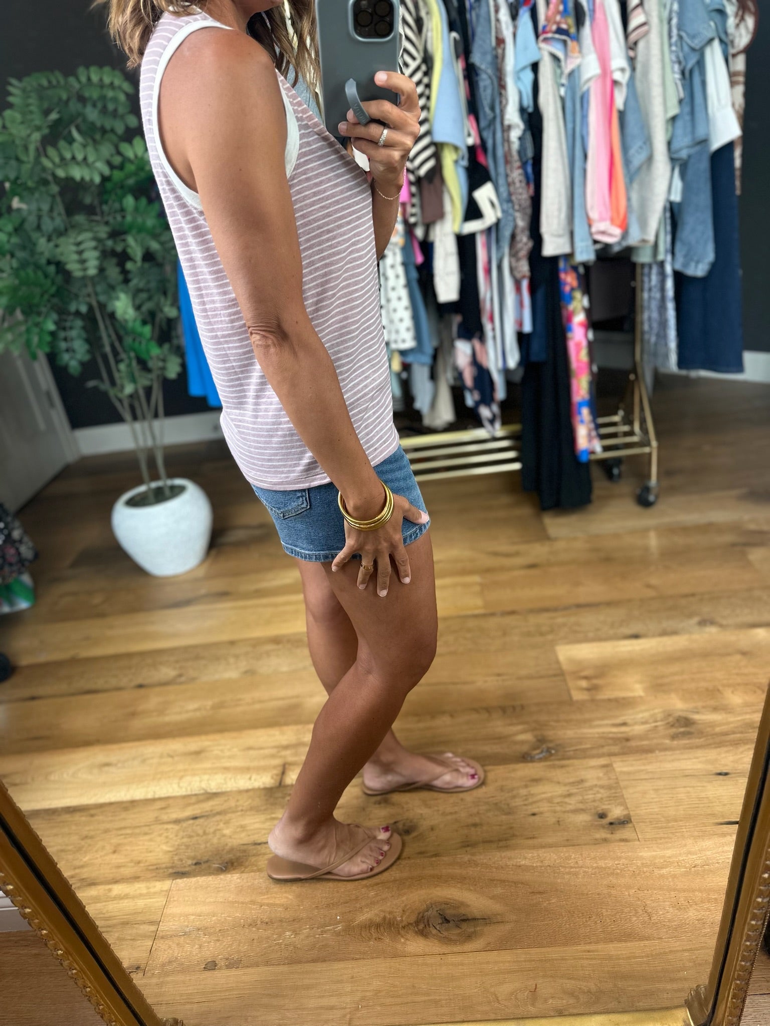 Seeking Sunshine Striped Tank-Sleeveless-Staccato-Anna Kaytes Boutique, Women's Fashion Boutique in Grinnell, Iowa