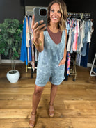 Before The Sun Flower Motif Shortalls-Jumpsuits-Hem & Thread-Anna Kaytes Boutique, Women's Fashion Boutique in Grinnell, Iowa