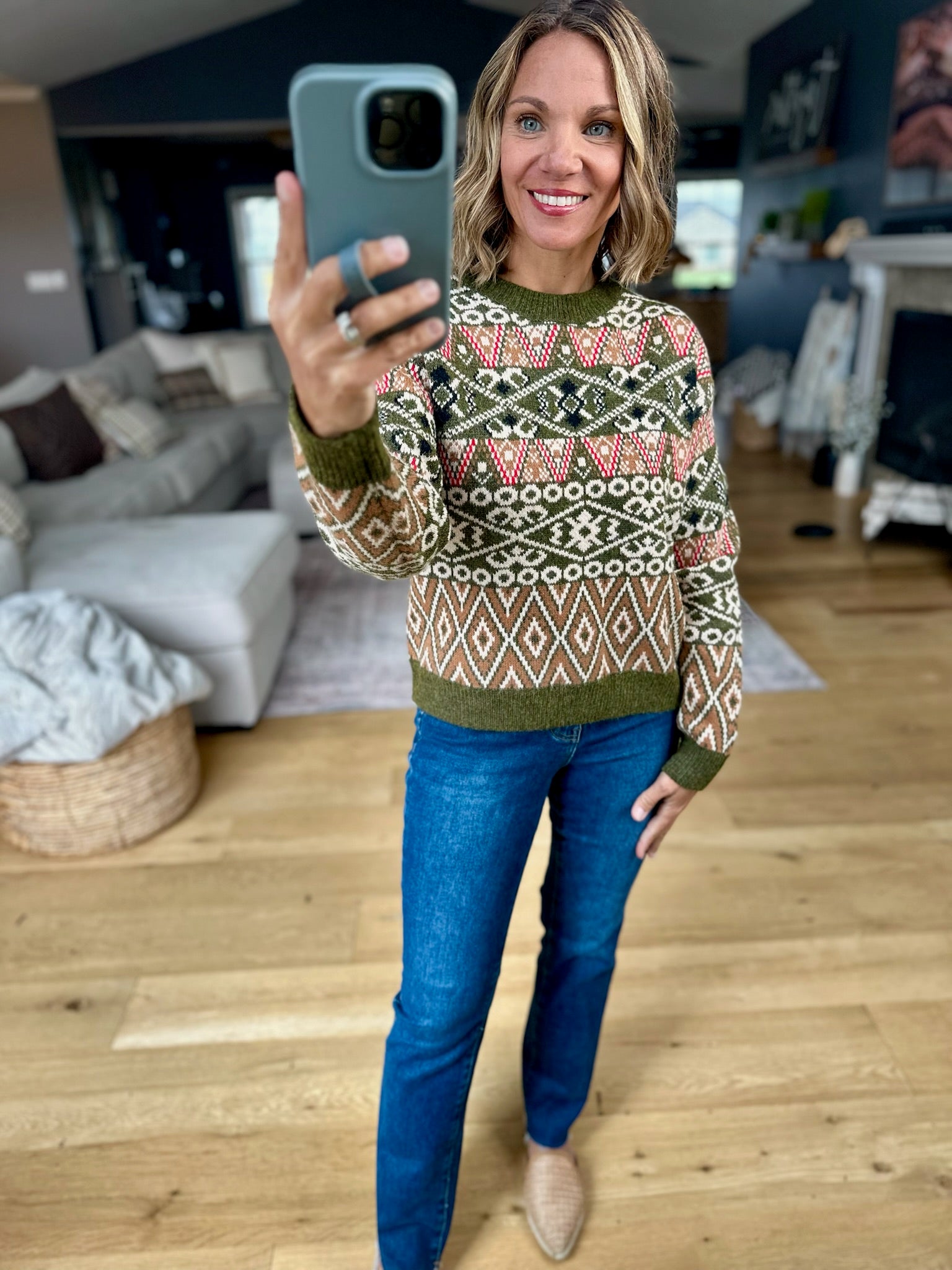 Style File Fair Isle Sweater-& Merci-Anna Kaytes Boutique, Women's Fashion Boutique in Grinnell, Iowa