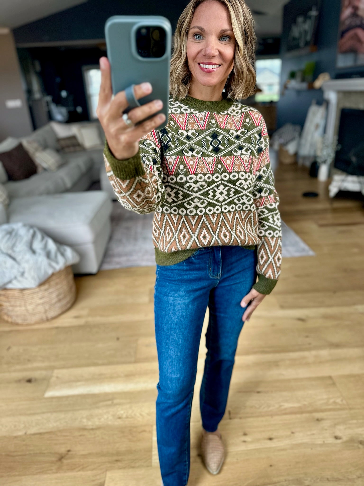 Style File Fair Isle Sweater-& Merci-Anna Kaytes Boutique, Women's Fashion Boutique in Grinnell, Iowa