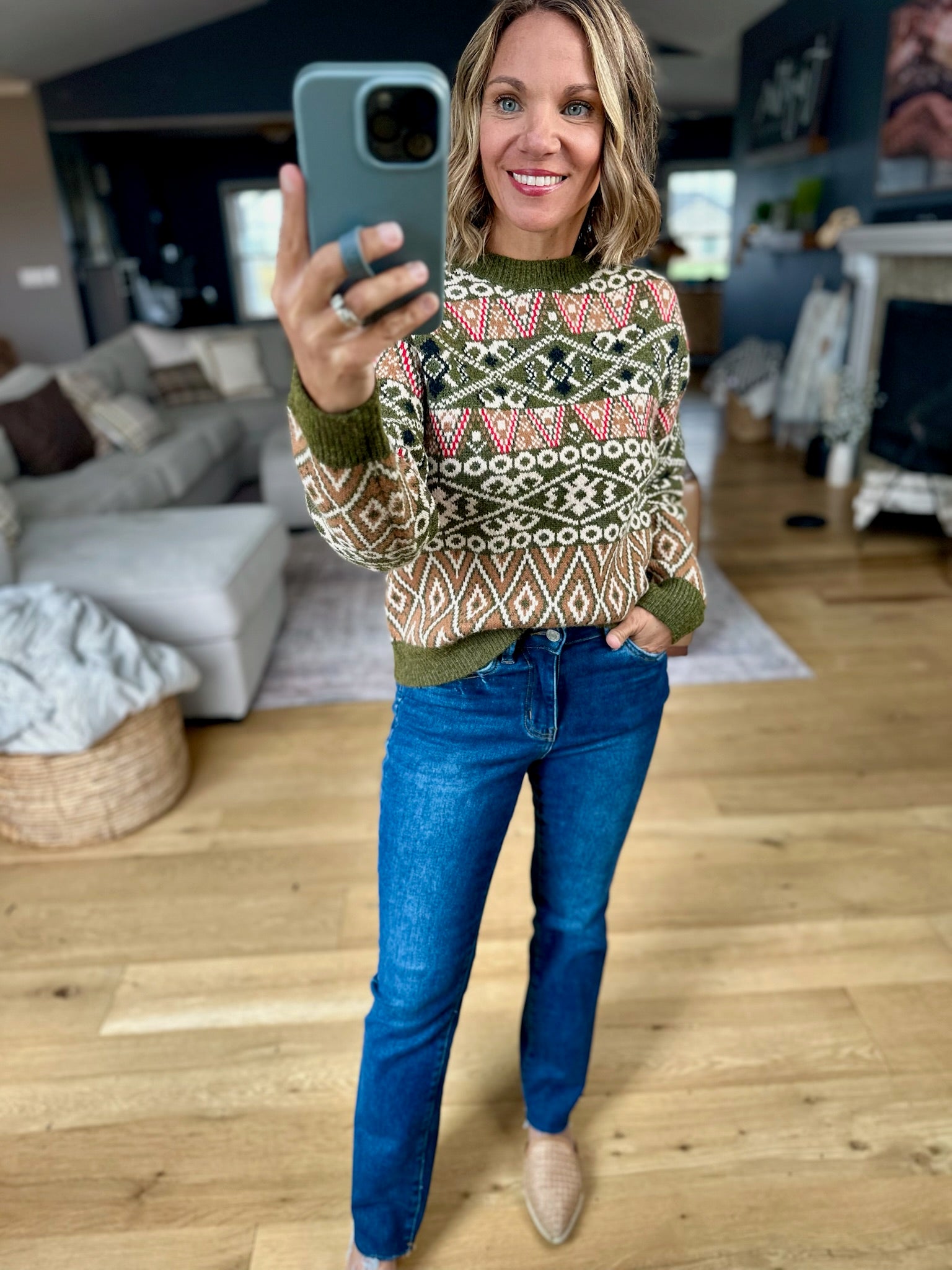 Style File Fair Isle Sweater-sweater-& Merci-Anna Kaytes Boutique, Women's Fashion Boutique in Grinnell, Iowa