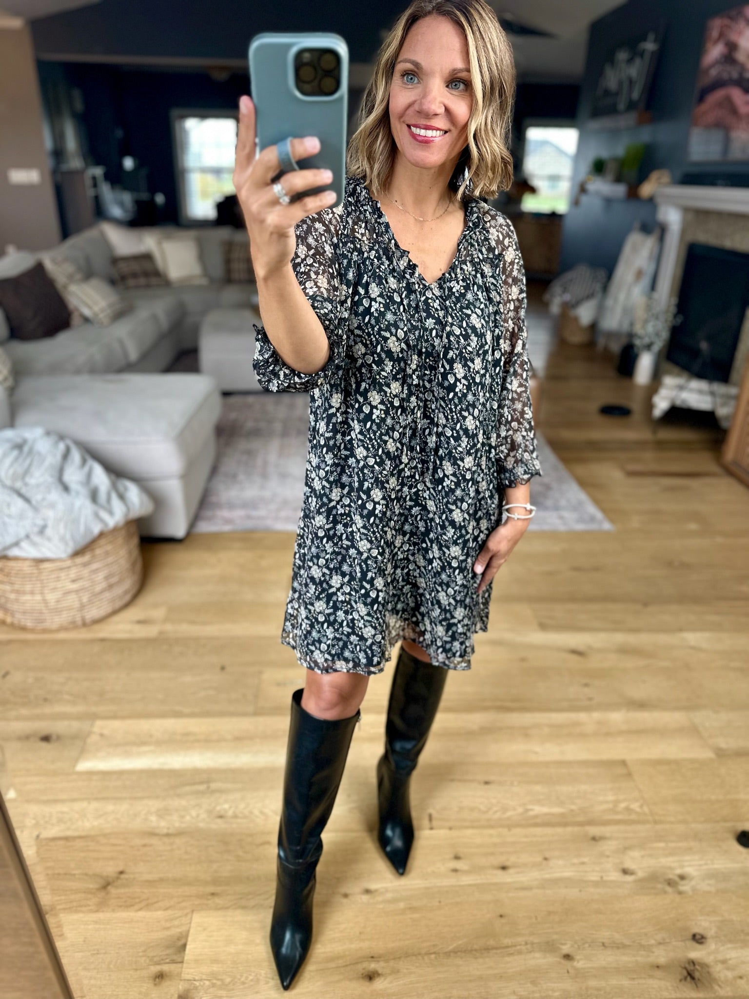 Provide For You Floral Dress-Wishlist-Anna Kaytes Boutique, Women's Fashion Boutique in Grinnell, Iowa