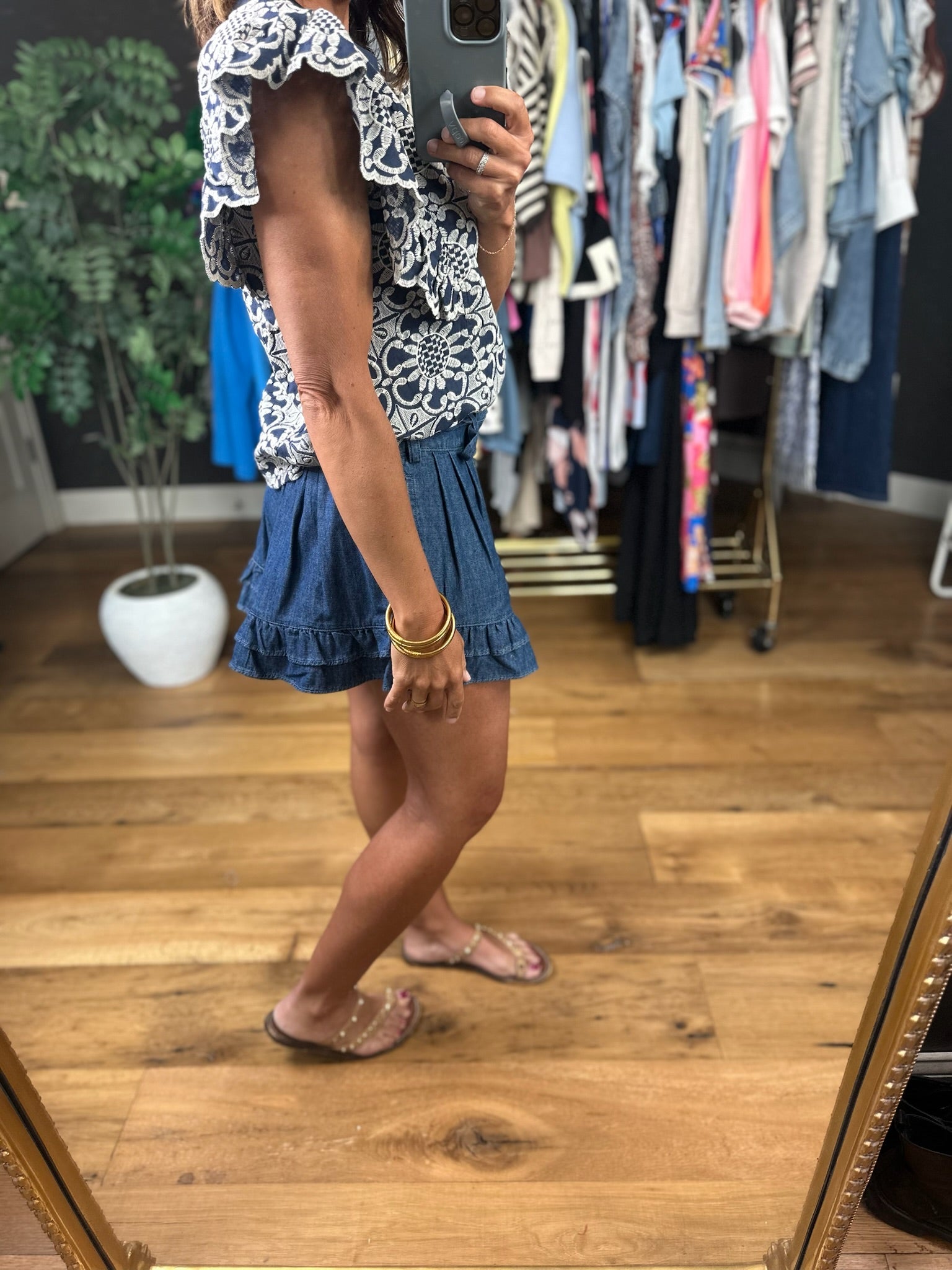 Good Intentions Flutter-Sleeve Top-Short Sleeves-voy-Anna Kaytes Boutique, Women's Fashion Boutique in Grinnell, Iowa