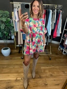 Facing The Sun Tiered Floral Top-Short Sleeves-Easel-Anna Kaytes Boutique, Women's Fashion Boutique in Grinnell, Iowa