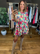 Facing The Sun Tiered Floral Top-Short Sleeves-Easel-Anna Kaytes Boutique, Women's Fashion Boutique in Grinnell, Iowa