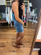 The Millie High-Rise Denim Shorts-Shorts-Vervet-Anna Kaytes Boutique, Women's Fashion Boutique in Grinnell, Iowa