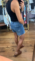 The Millie High-Rise Denim Shorts-Shorts-Vervet-Anna Kaytes Boutique, Women's Fashion Boutique in Grinnell, Iowa