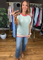 The Right Feelings Knit Top-Short Sleeves-Anniewear-Anna Kaytes Boutique, Women's Fashion Boutique in Grinnell, Iowa