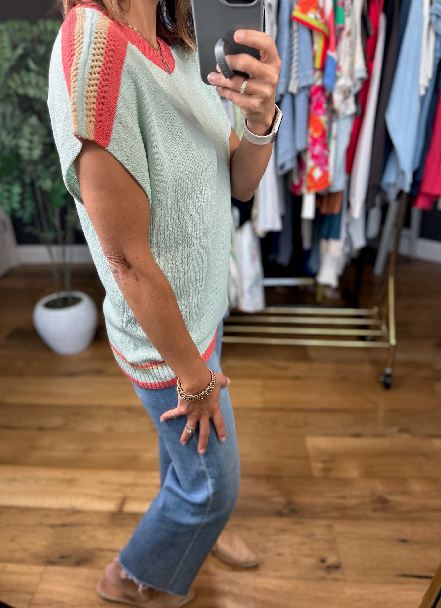 The Right Feelings Knit Top-Short Sleeves-Anniewear-Anna Kaytes Boutique, Women's Fashion Boutique in Grinnell, Iowa