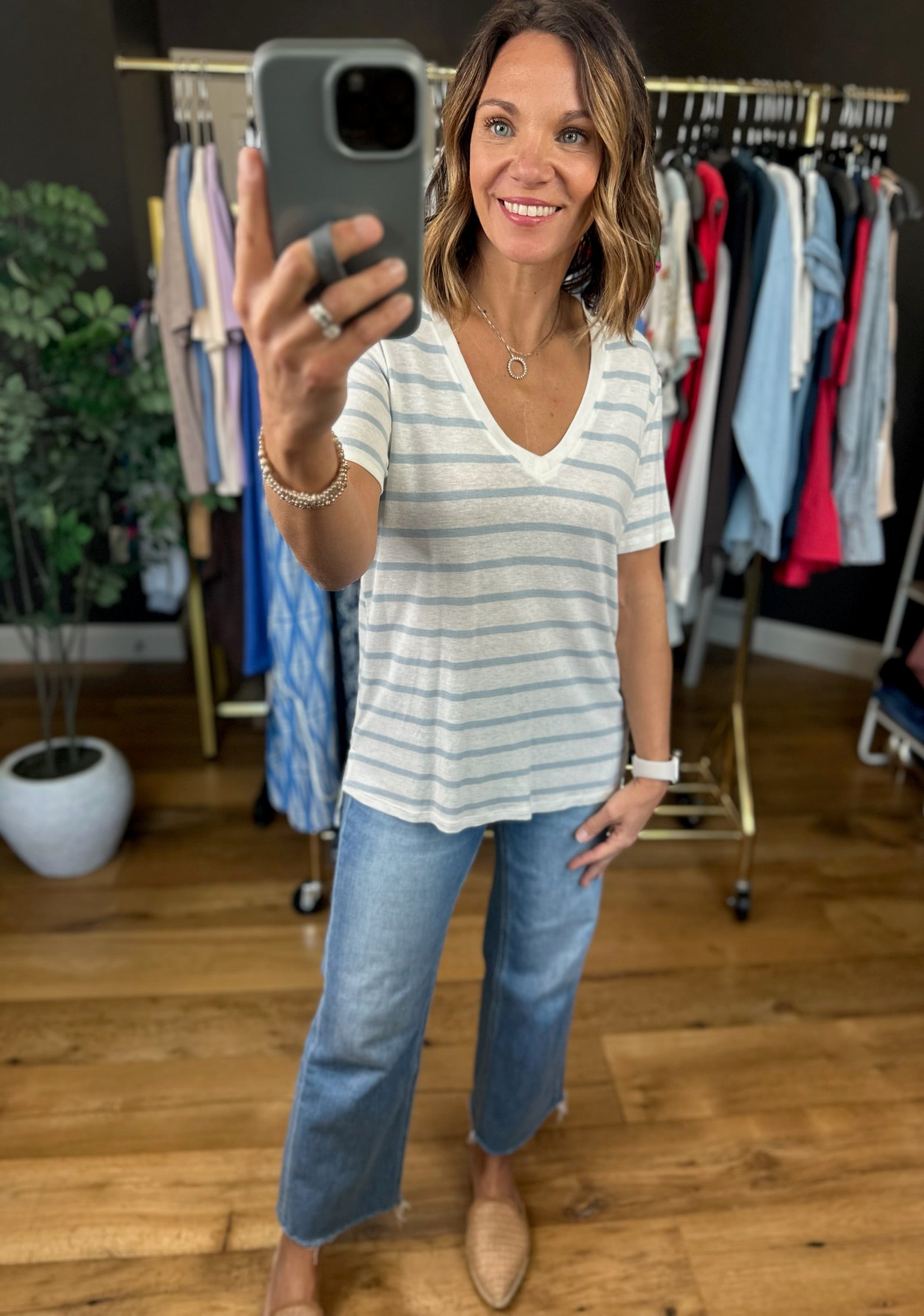 Remember The Time V-Neck Tee-Short Sleeves-Be Cool-Anna Kaytes Boutique, Women's Fashion Boutique in Grinnell, Iowa