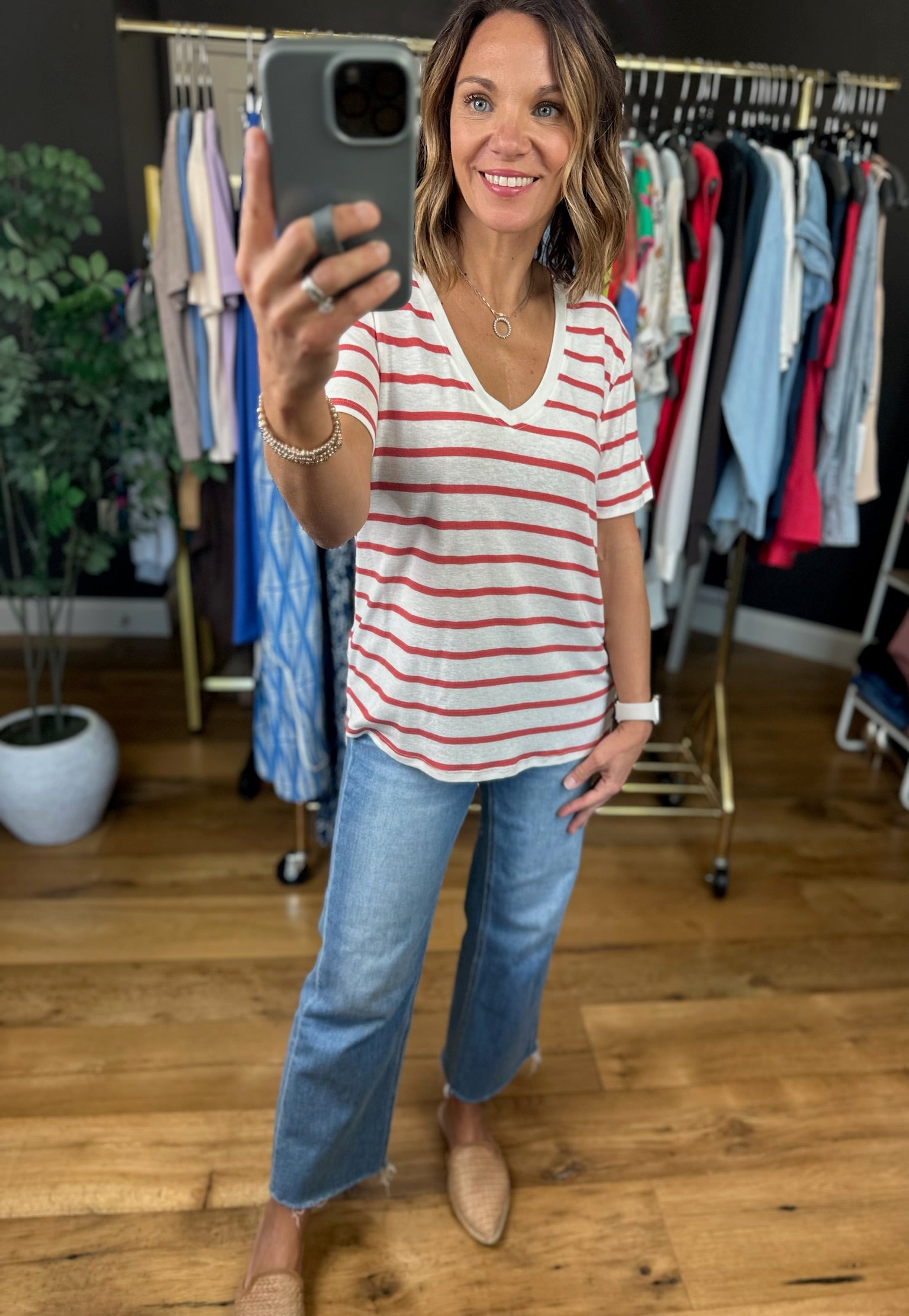 Remember The Time V-Neck Tee-Short Sleeves-Be Cool-Anna Kaytes Boutique, Women's Fashion Boutique in Grinnell, Iowa