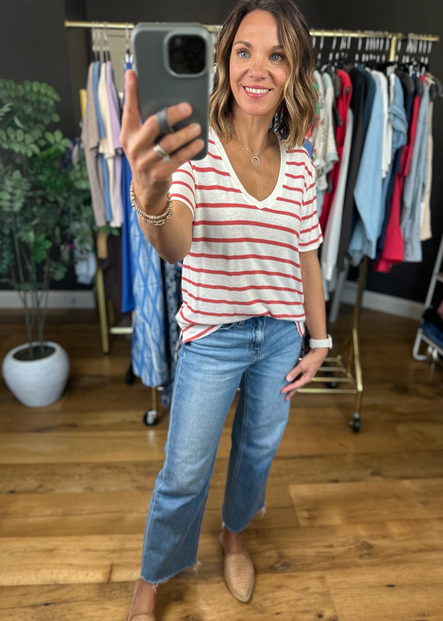 Remember The Time V-Neck Tee-Short Sleeves-Be Cool-Anna Kaytes Boutique, Women's Fashion Boutique in Grinnell, Iowa