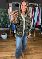 Overcome Fate Floral Top-Long Sleeves-Umgee-Anna Kaytes Boutique, Women's Fashion Boutique in Grinnell, Iowa