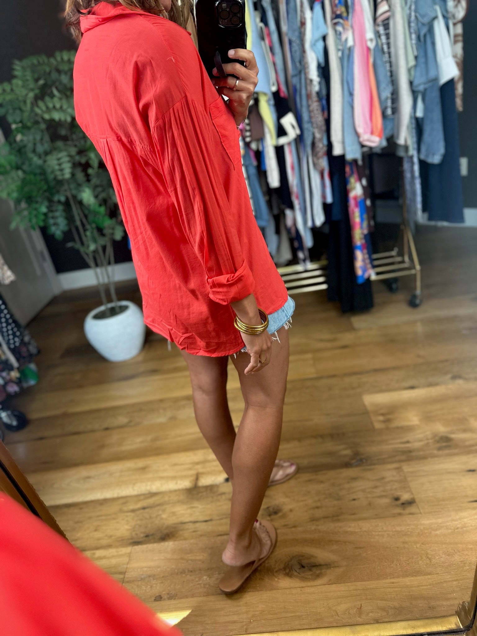 Honest Opinions Button-Down Top-Long Sleeves-Be Cool-Anna Kaytes Boutique, Women's Fashion Boutique in Grinnell, Iowa