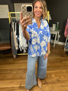 Find My Way Floral Top - Periblue-Easel-Anna Kaytes Boutique, Women's Fashion Boutique in Grinnell, Iowa