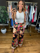 Island Getaway Floral Wide-Leg Pants-Pants-Umgee-Anna Kaytes Boutique, Women's Fashion Boutique in Grinnell, Iowa
