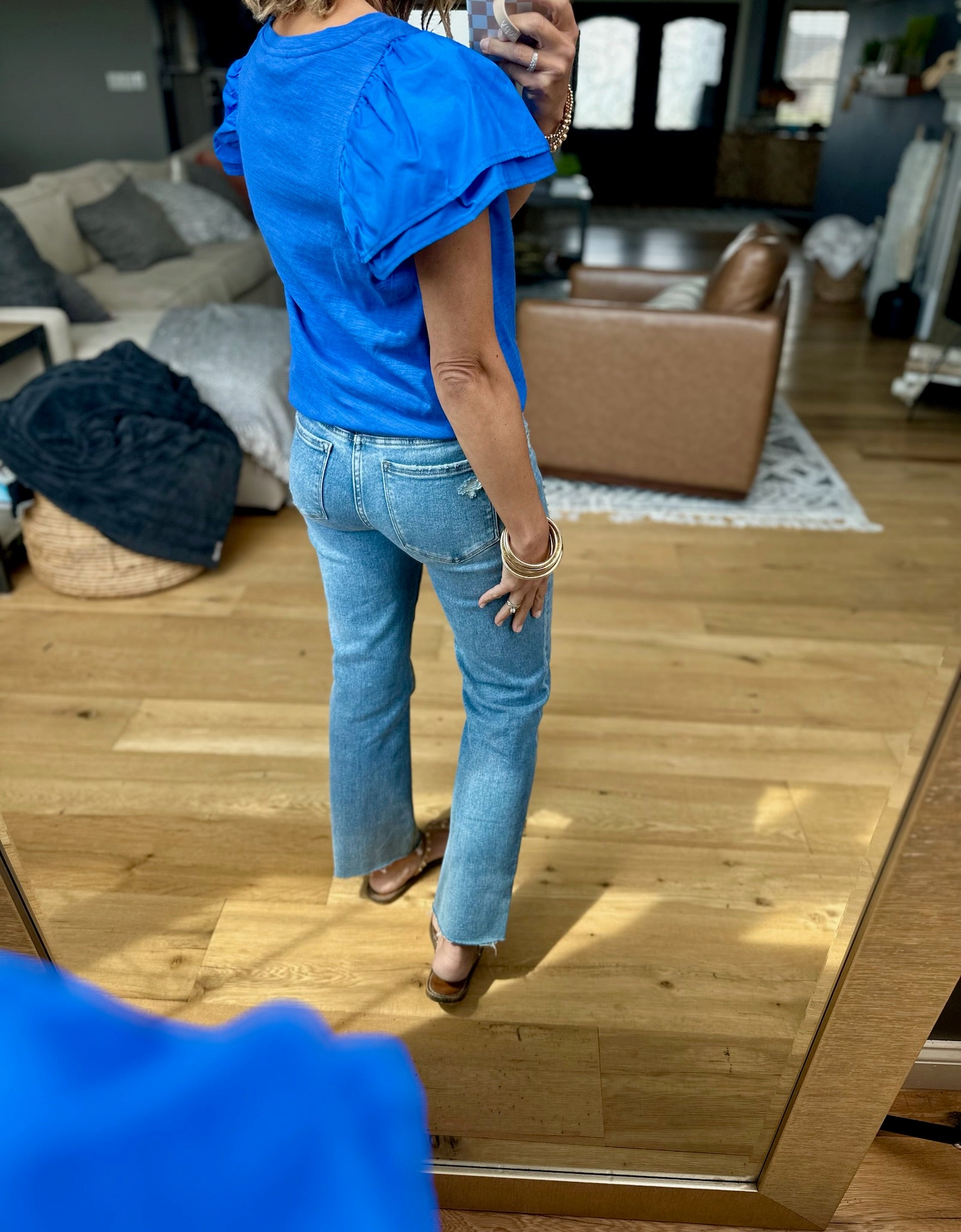 Right Back Here Flutter-Sleeve Top - Multiple Options-THML-Anna Kaytes Boutique, Women's Fashion Boutique in Grinnell, Iowa