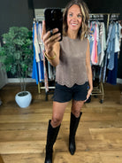 Just Getting Started Studded Top-Sleeveless-She & Sky-Anna Kaytes Boutique, Women's Fashion Boutique in Grinnell, Iowa