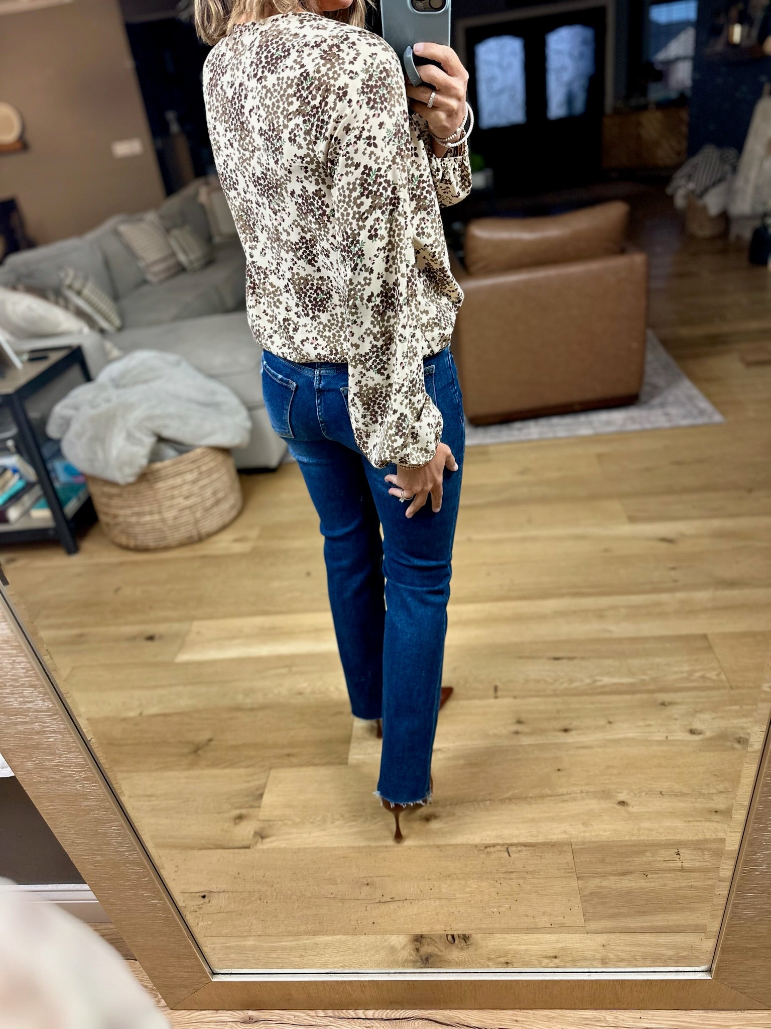 Until The End Floral Flowy Top-Les Amis-Anna Kaytes Boutique, Women's Fashion Boutique in Grinnell, Iowa