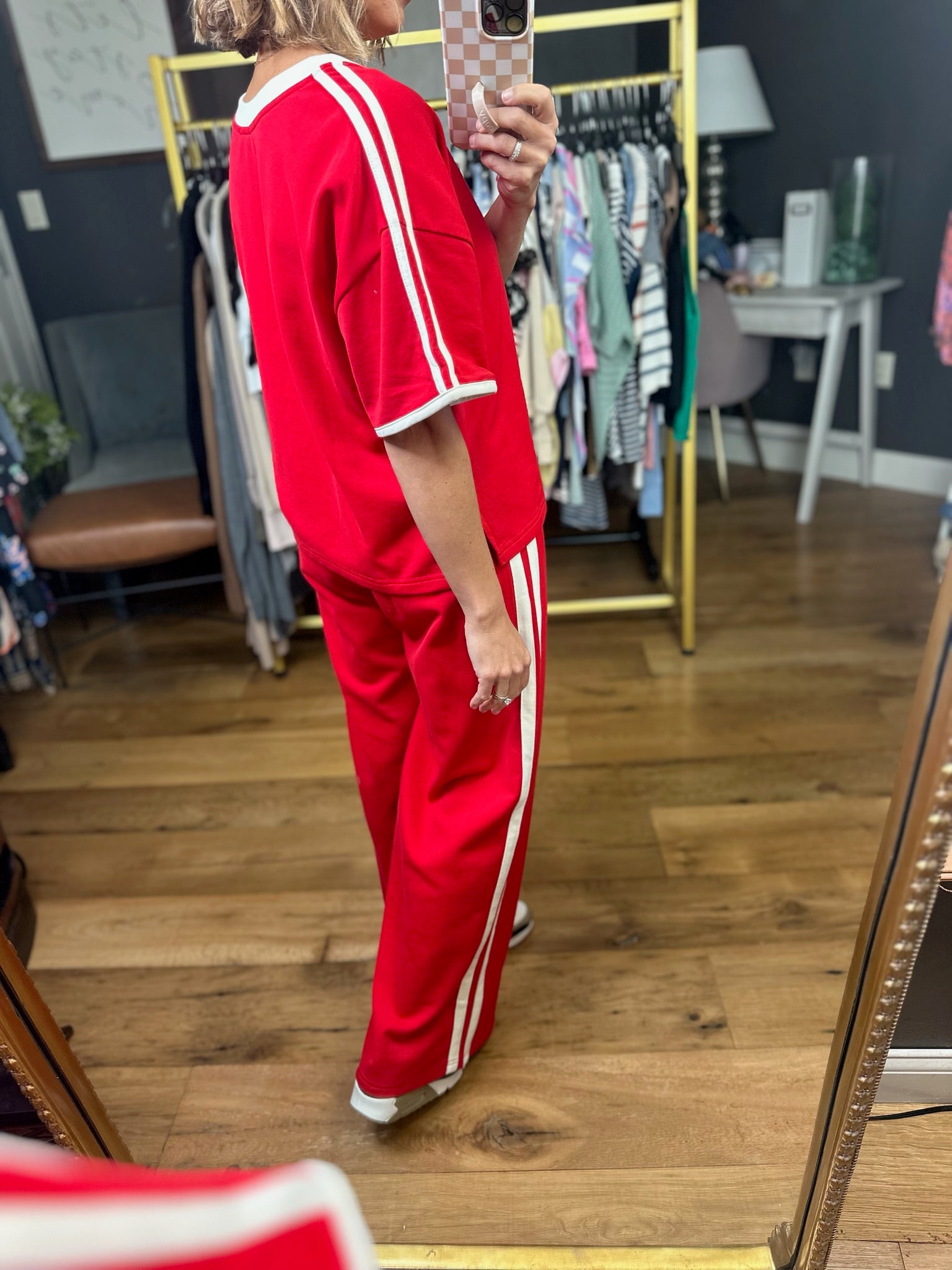 Look Back Two-Piece Set - Red-Entro-Anna Kaytes Boutique, Women's Fashion Boutique in Grinnell, Iowa