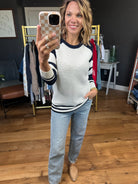 Through It All Waffle Knit Sweater - Navy-Be Cool-Anna Kaytes Boutique, Women's Fashion Boutique in Grinnell, Iowa