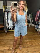 Just Having Fun Denim Romper-Wishlist-Anna Kaytes Boutique, Women's Fashion Boutique in Grinnell, Iowa