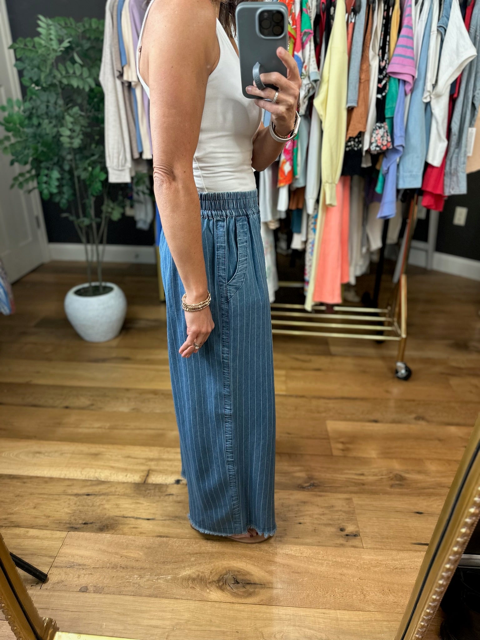 Make The Best Of It Striped Pant-Pants-Umgee-Anna Kaytes Boutique, Women's Fashion Boutique in Grinnell, Iowa