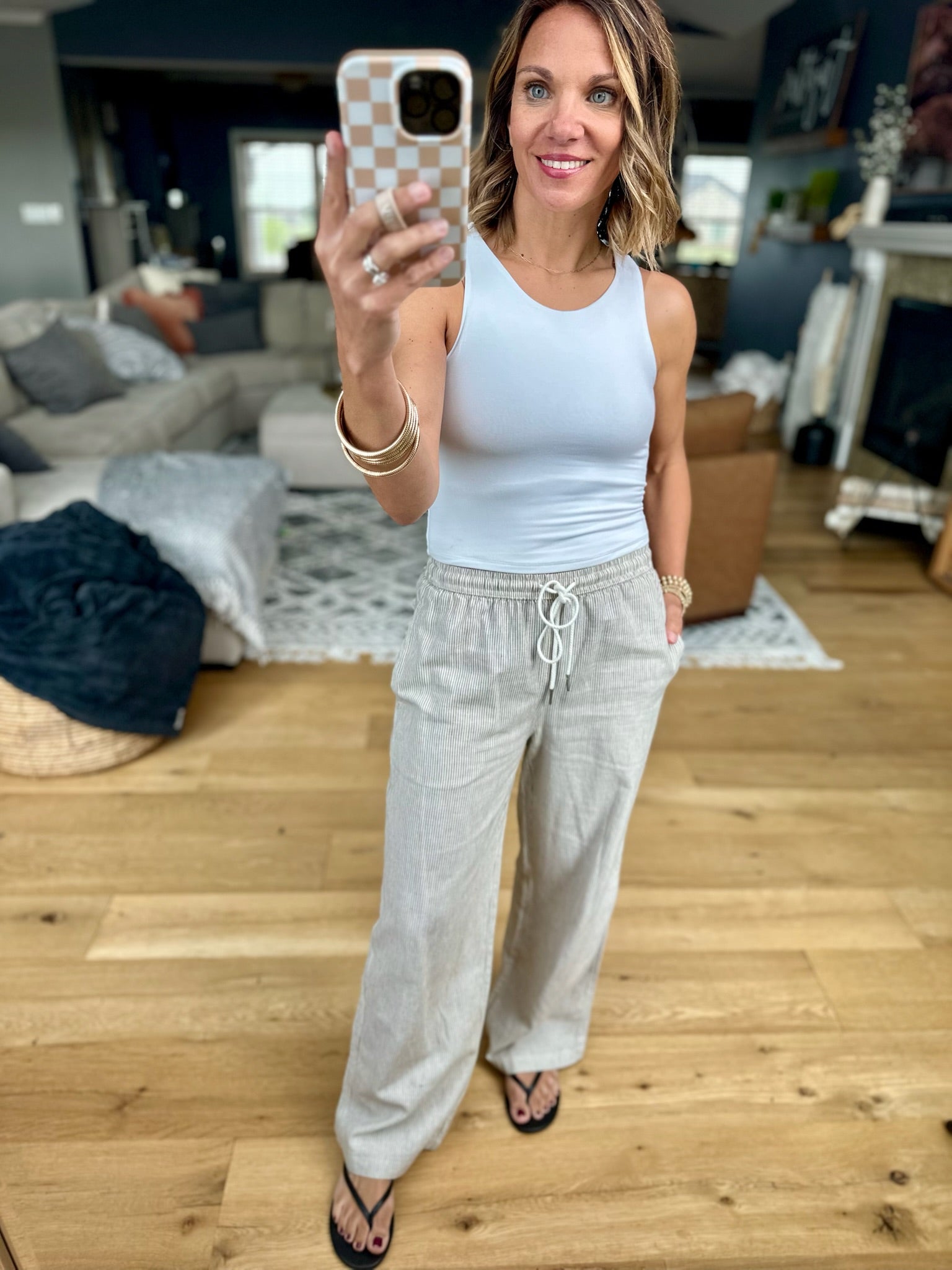 For My Comfort Linen-Blend Pant-Pants-Be Cool-Anna Kaytes Boutique, Women's Fashion Boutique in Grinnell, Iowa