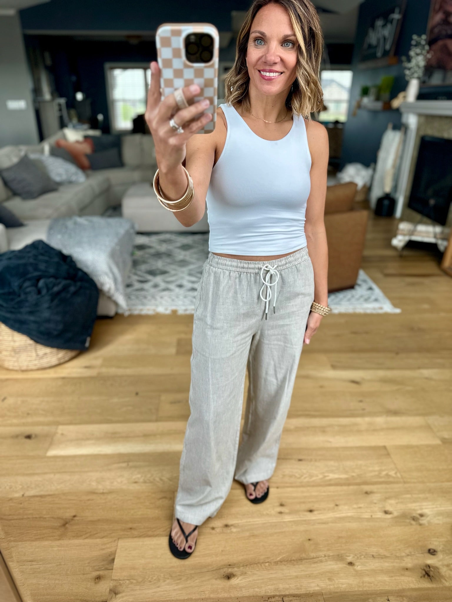 For My Comfort Linen-Blend Pant-Pants-Be Cool-Anna Kaytes Boutique, Women's Fashion Boutique in Grinnell, Iowa