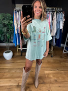 Showed Up In Boots Graphic Tee-Short Sleeves-Easel-Anna Kaytes Boutique, Women's Fashion Boutique in Grinnell, Iowa