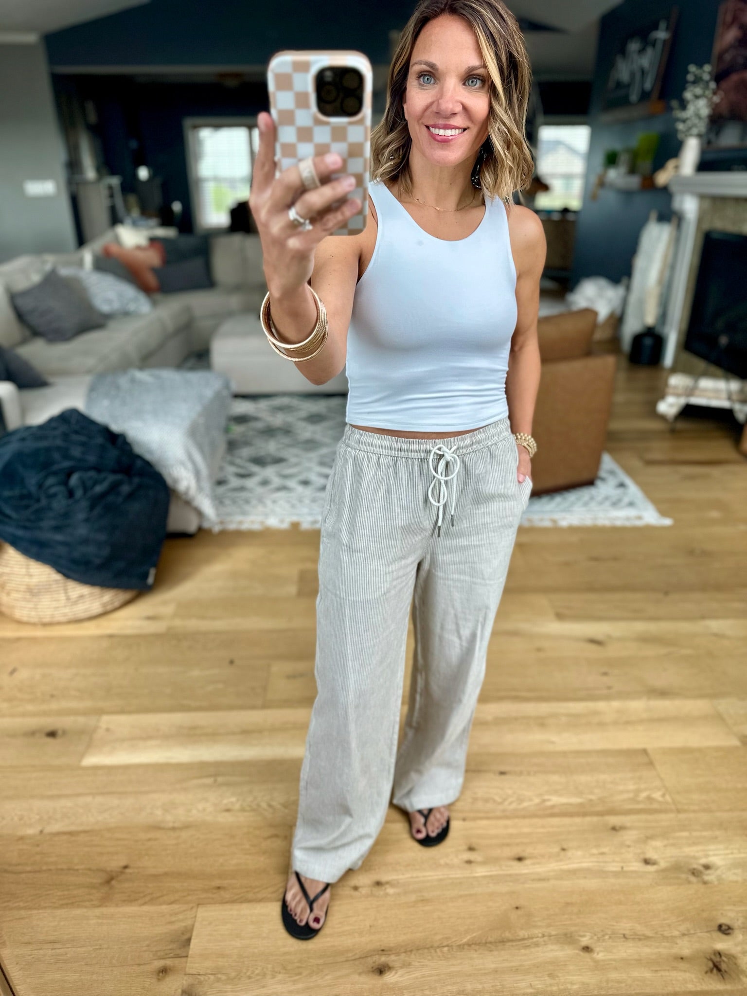 For My Comfort Linen-Blend Pant-Pants-Be Cool-Anna Kaytes Boutique, Women's Fashion Boutique in Grinnell, Iowa