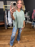 The Right Time Striped Dolman Top - Sage-Wishlist-Anna Kaytes Boutique, Women's Fashion Boutique in Grinnell, Iowa