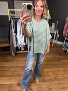 The Right Time Striped Dolman Top - Sage-Wishlist-Anna Kaytes Boutique, Women's Fashion Boutique in Grinnell, Iowa