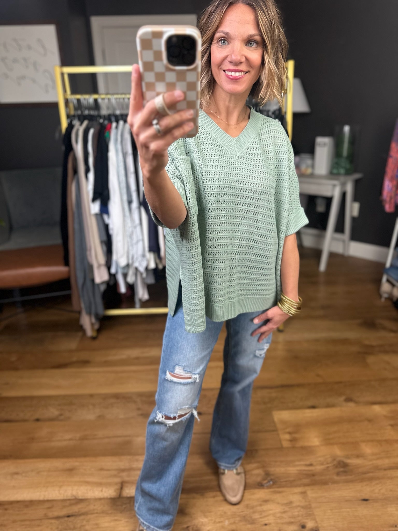 The Right Time Striped Dolman Top - Sage-Wishlist-Anna Kaytes Boutique, Women's Fashion Boutique in Grinnell, Iowa