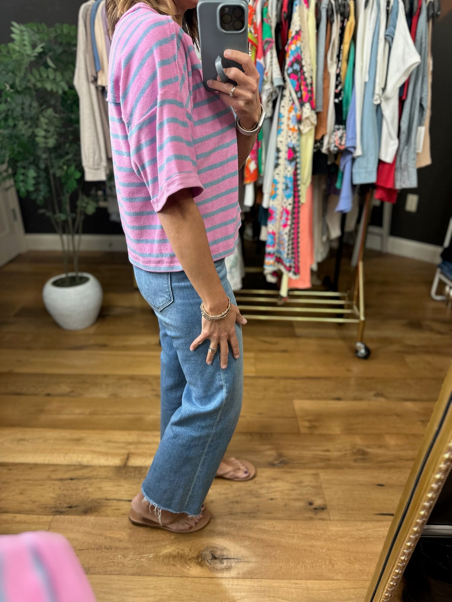 Always Together Striped Tee-Short Sleeves-Very J-Anna Kaytes Boutique, Women's Fashion Boutique in Grinnell, Iowa