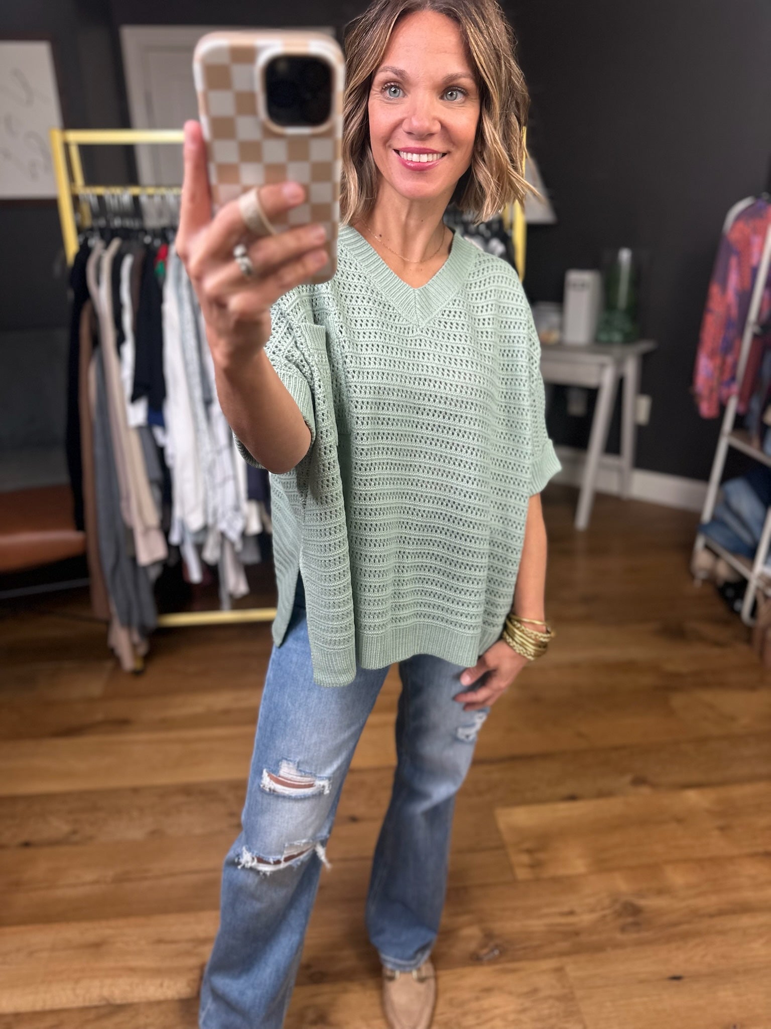 The Right Time Striped Dolman Top - Sage-Wishlist-Anna Kaytes Boutique, Women's Fashion Boutique in Grinnell, Iowa