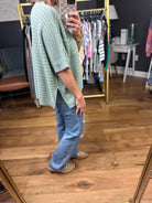 The Right Time Striped Dolman Top - Sage-Wishlist-Anna Kaytes Boutique, Women's Fashion Boutique in Grinnell, Iowa