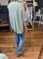 The Right Time Striped Dolman Top - Sage-Wishlist-Anna Kaytes Boutique, Women's Fashion Boutique in Grinnell, Iowa